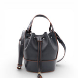 LOEWE Anagram Balloon Leather Shoulder Bag Black