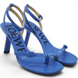 LOEWE Blue Leather Heeled Sandals Size38 