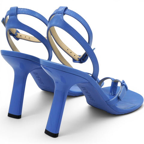 LOEWE Blue Leather Heeled Sandals Size38 