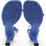 LOEWE Blue Leather Heeled Sandals Size38 