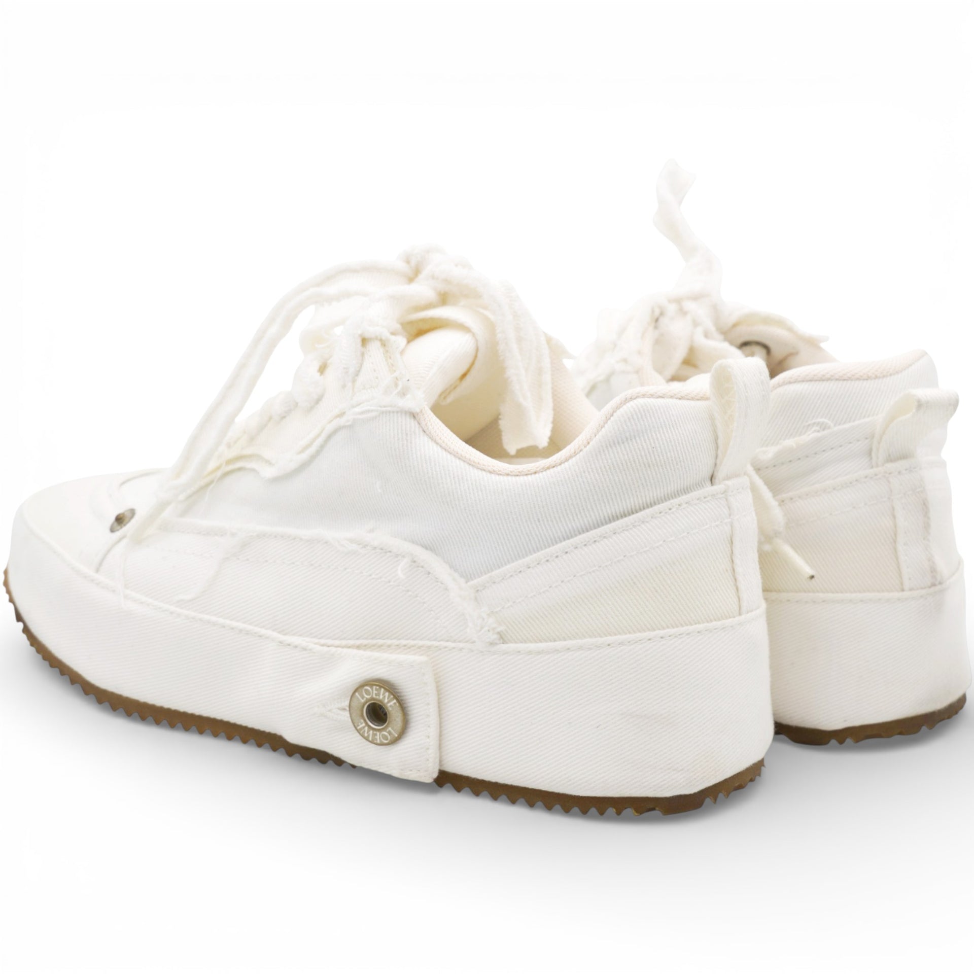 LOEWE Deconstructed Flatform Denim Trainers Size37