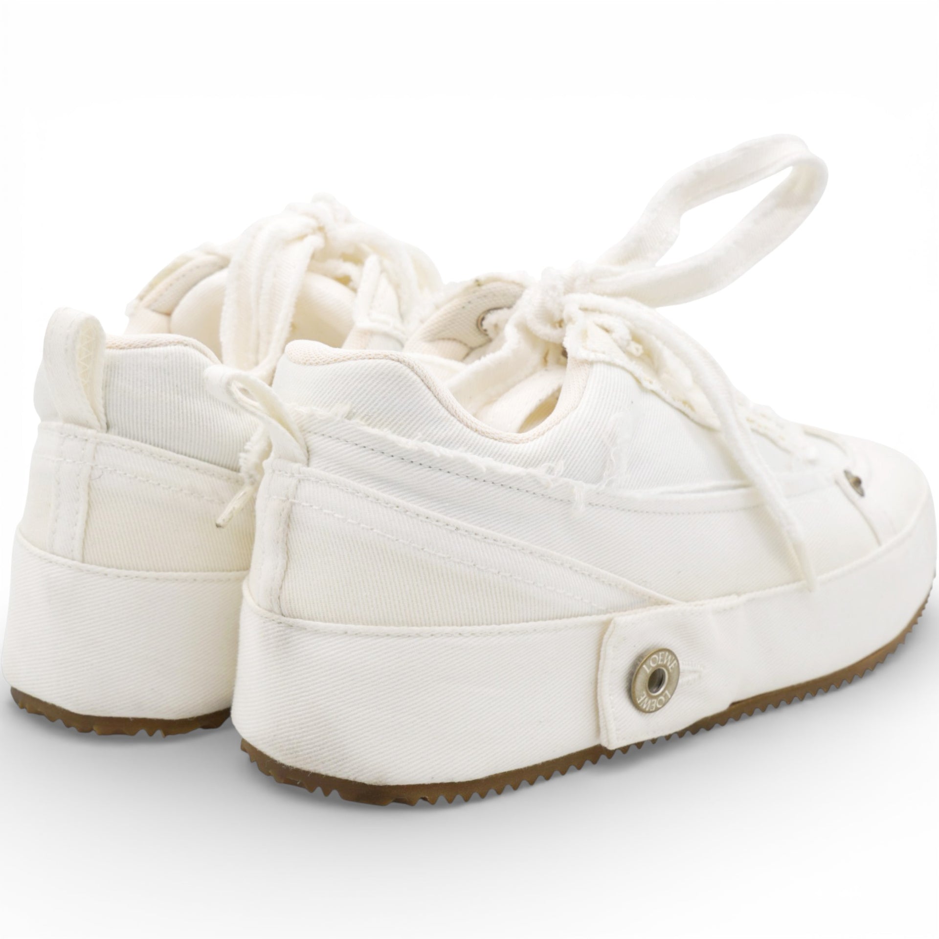 LOEWE Deconstructed Flatform Denim Trainers Size37