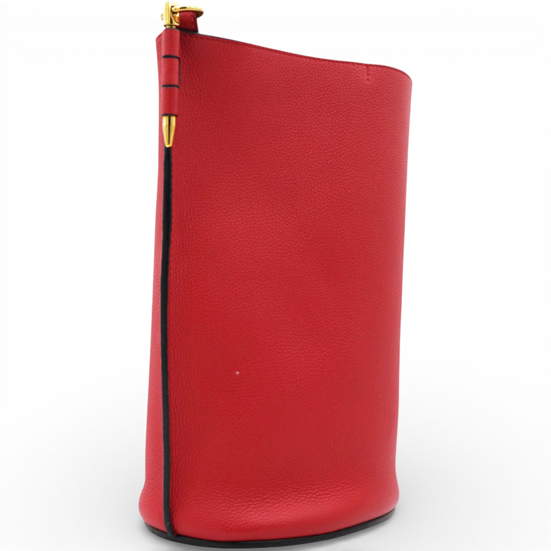 LOEWE Gate Leather Bucket Bag Red