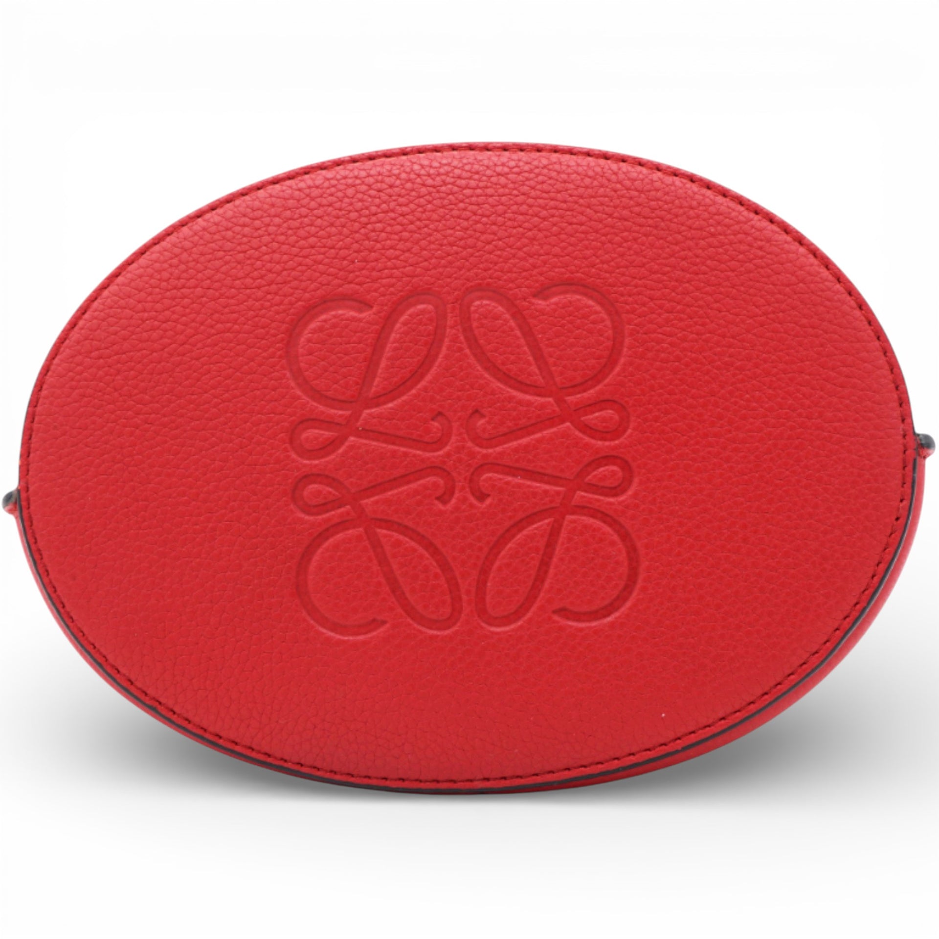 LOEWE Gate Leather Bucket Bag Red