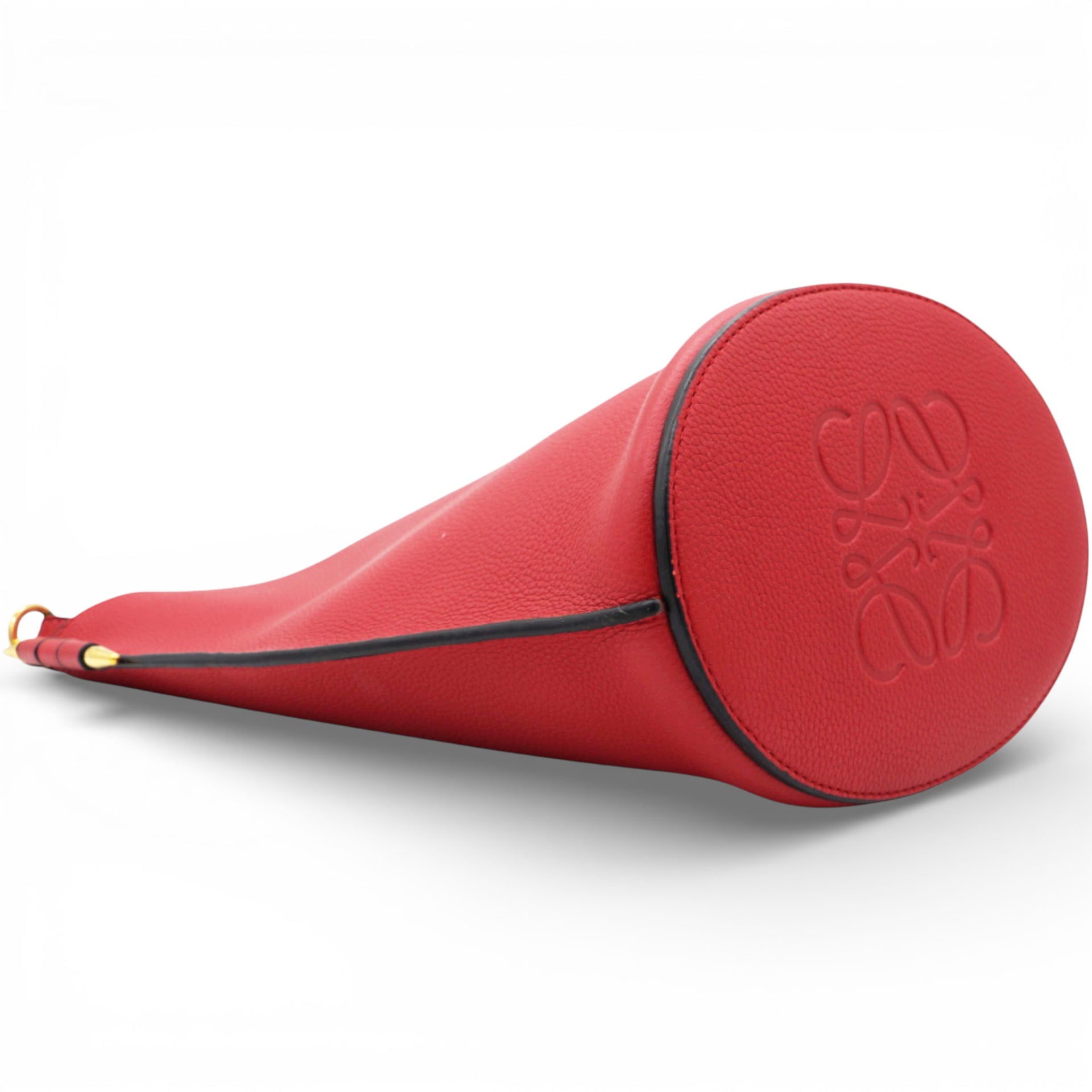 LOEWE Gate Leather Bucket Bag Red