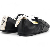 LOEWE Logo-Tab Laced Ballet Flats Size 36 