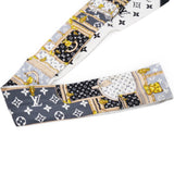 LOUIS VUITTON Bandeau BB Let's Go Scarf Black White