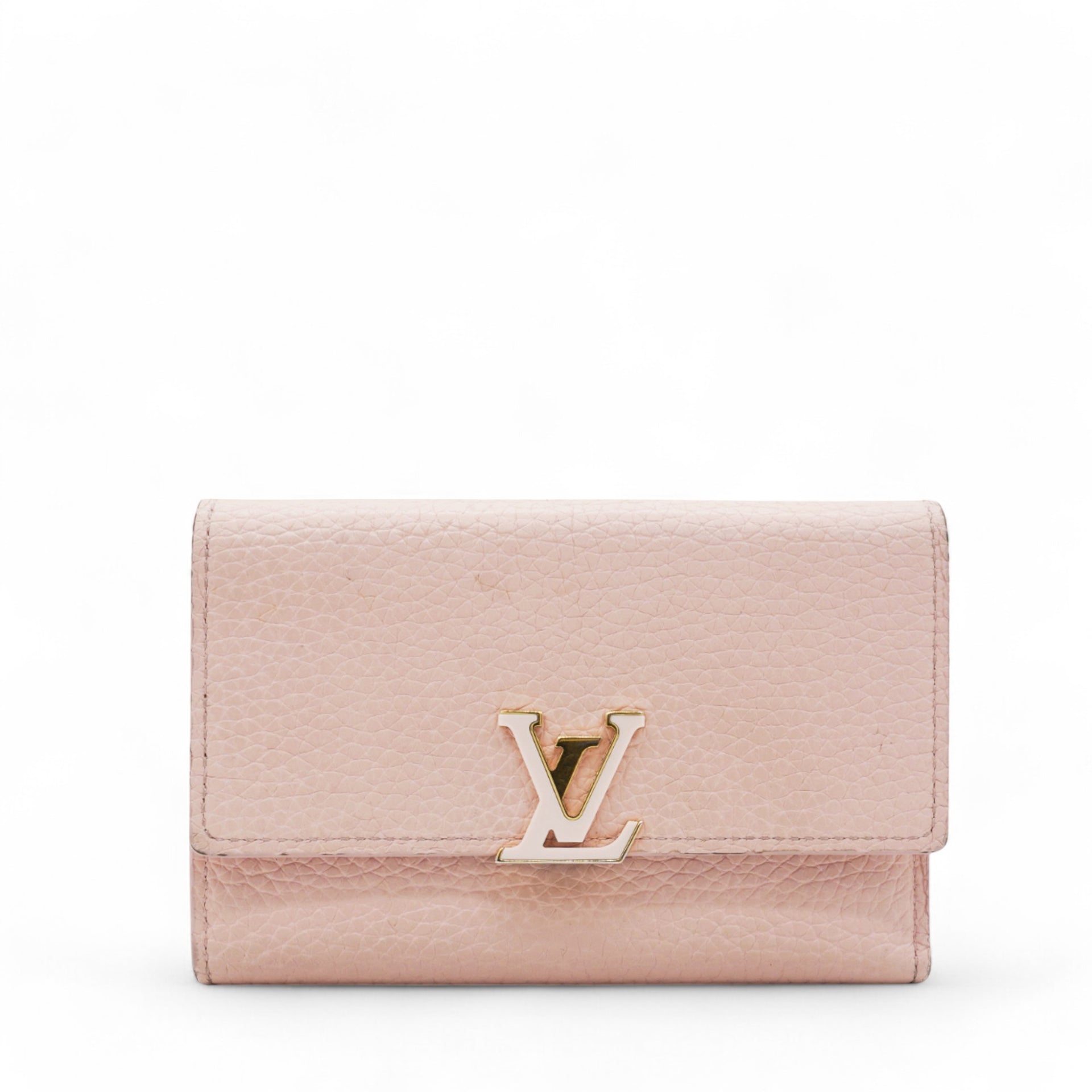 LOUIS VUITTON Capucines Compact Wallet Pink 