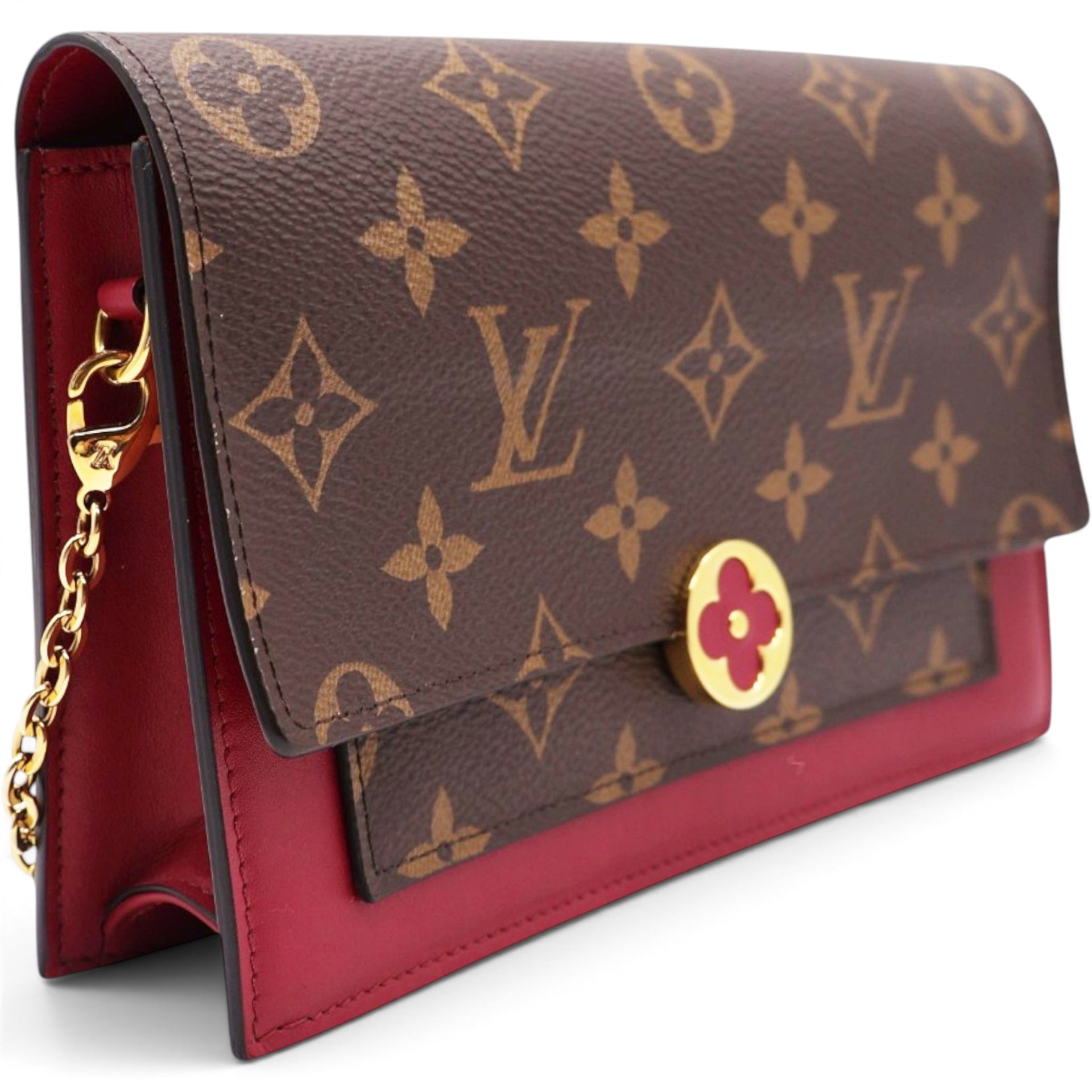 LOUIS VUITTON Flore Monogram Chain Wallet 