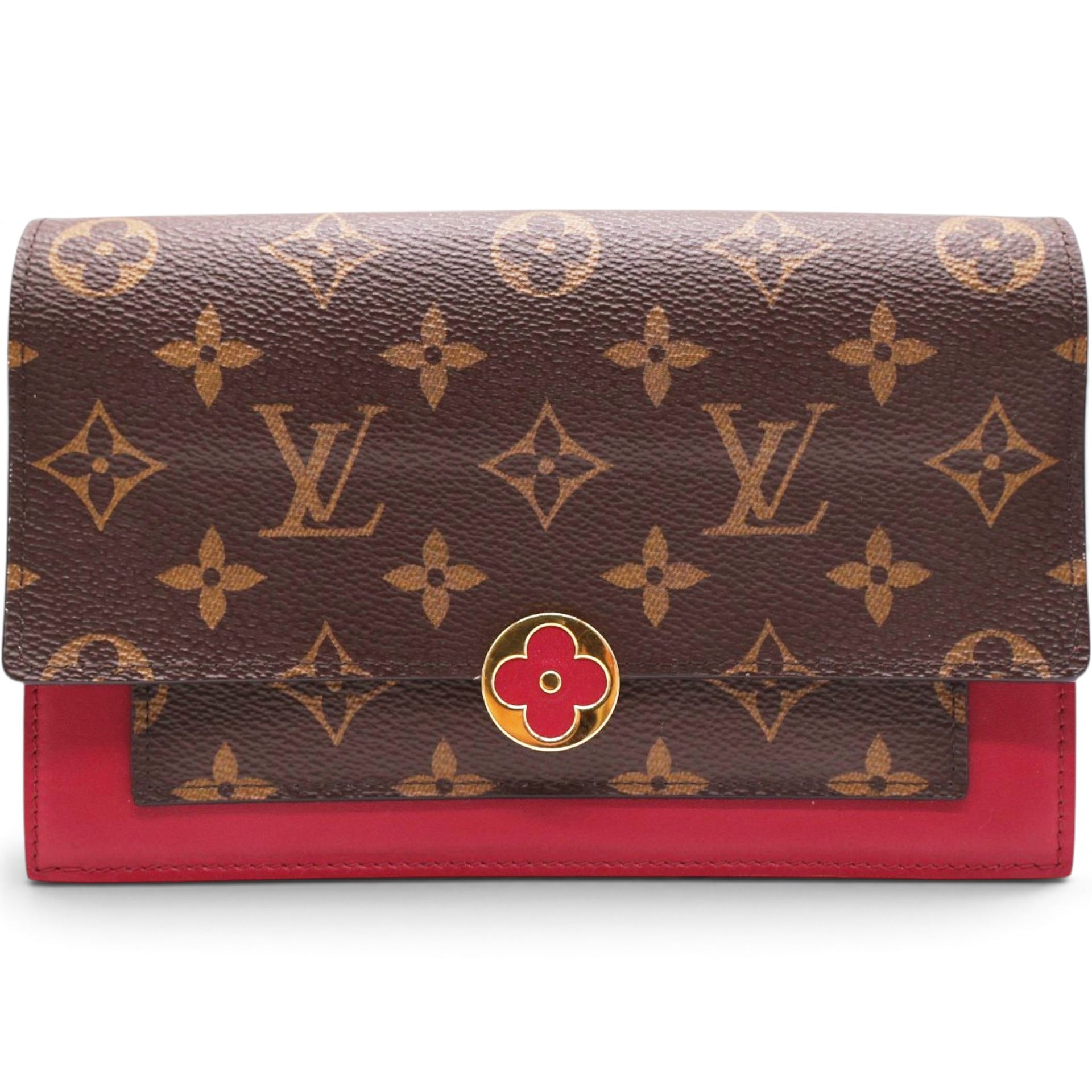 LOUIS VUITTON Flore Monogram Chain Wallet 