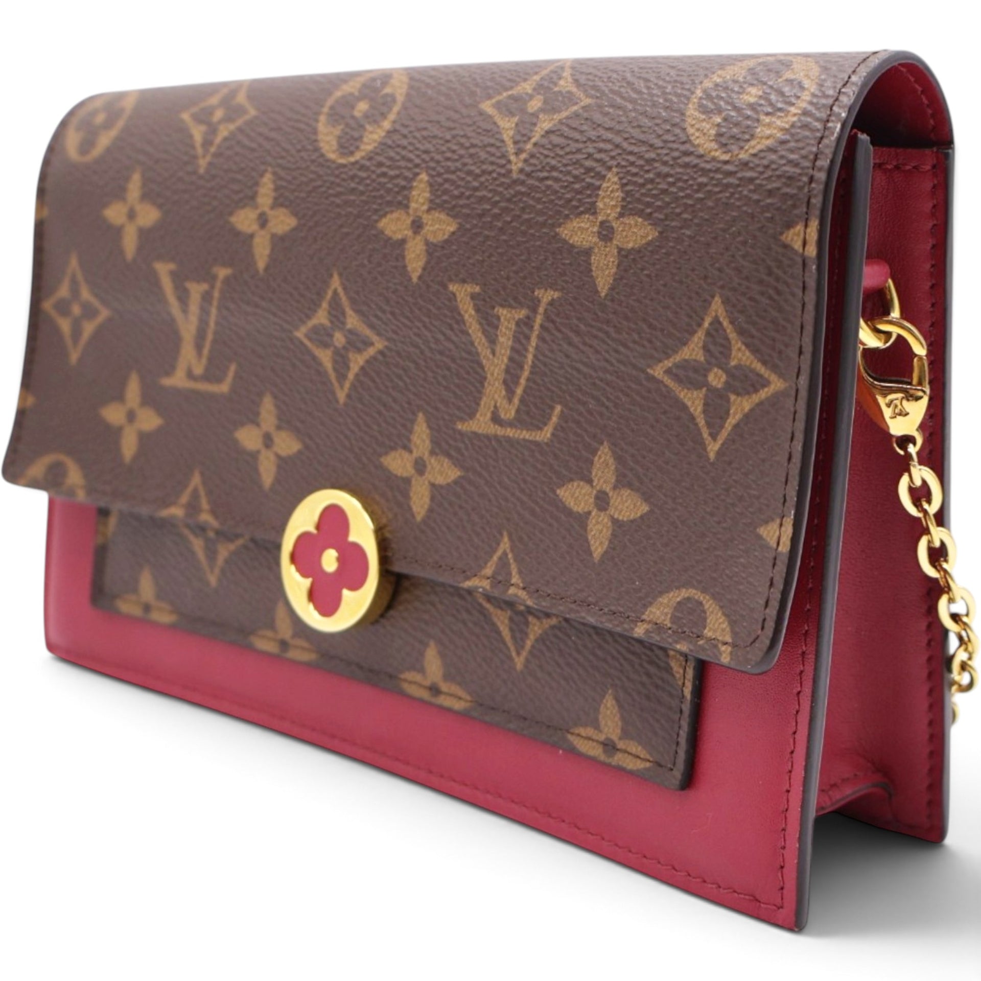 LOUIS VUITTON Flore Monogram Chain Wallet 