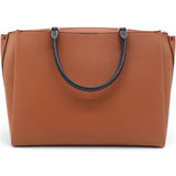 LOUIS VUITTON Lockmeto Brown Caramel Black and White Leather Tassel Tote Bag 