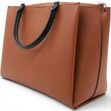 LOUIS VUITTON Lockmeto Brown Caramel Black and White Leather Tassel Tote Bag 