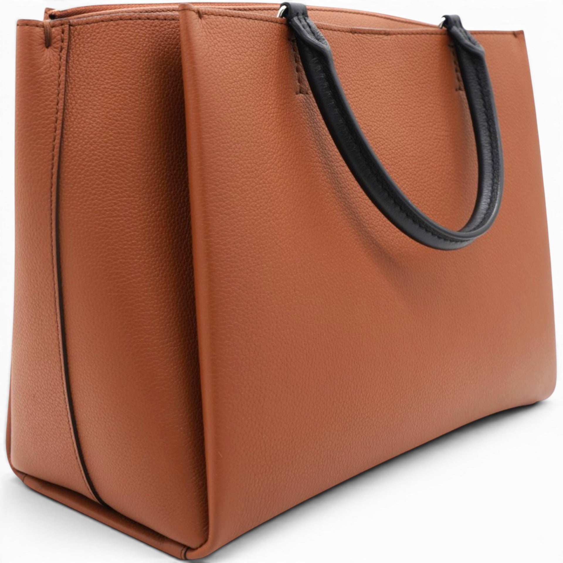 LOUIS VUITTON Lockmeto Brown Caramel Black and White Leather Tassel Tote Bag 