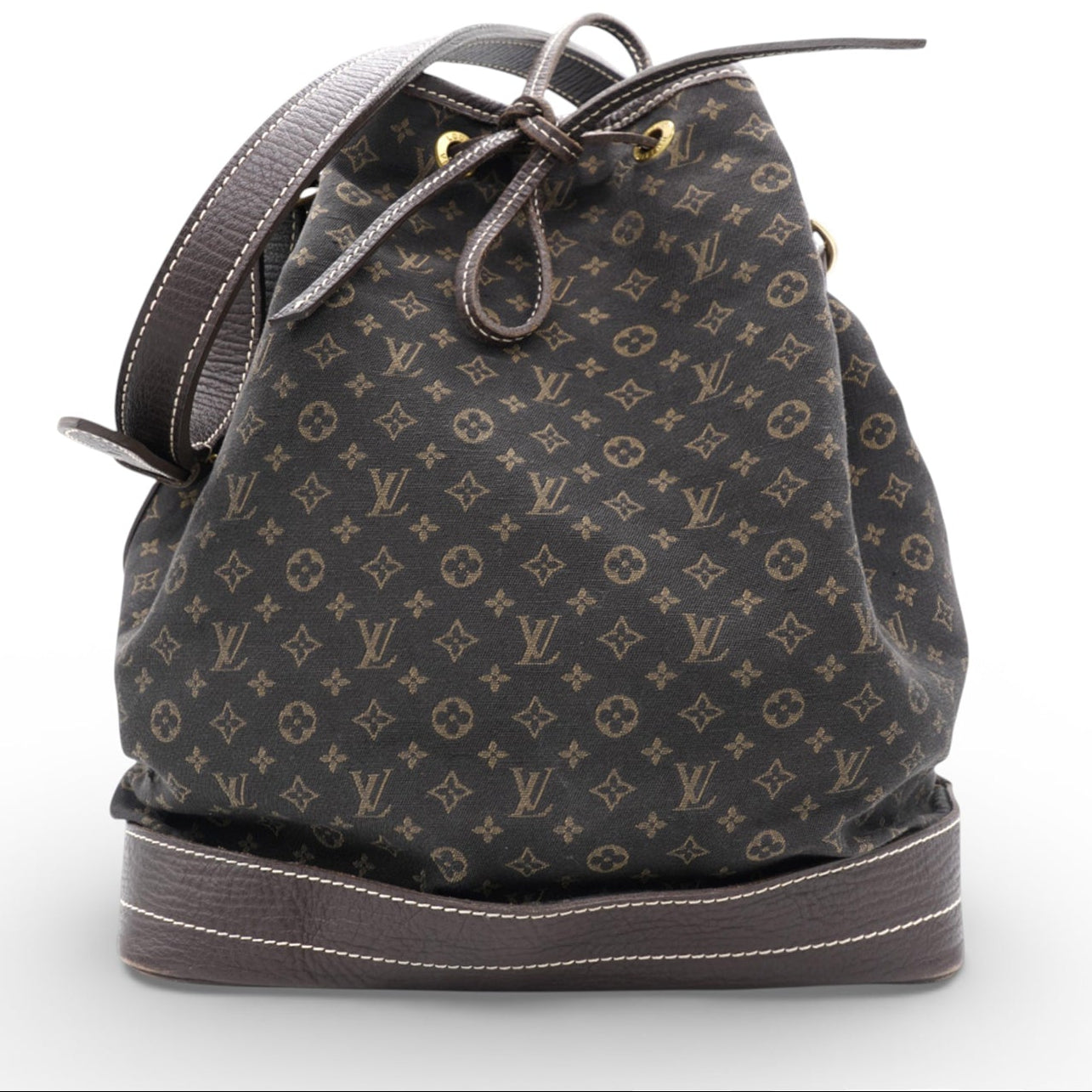 LOUIS VUITTON Monogram Mini Lin Noe Ebene Brown
