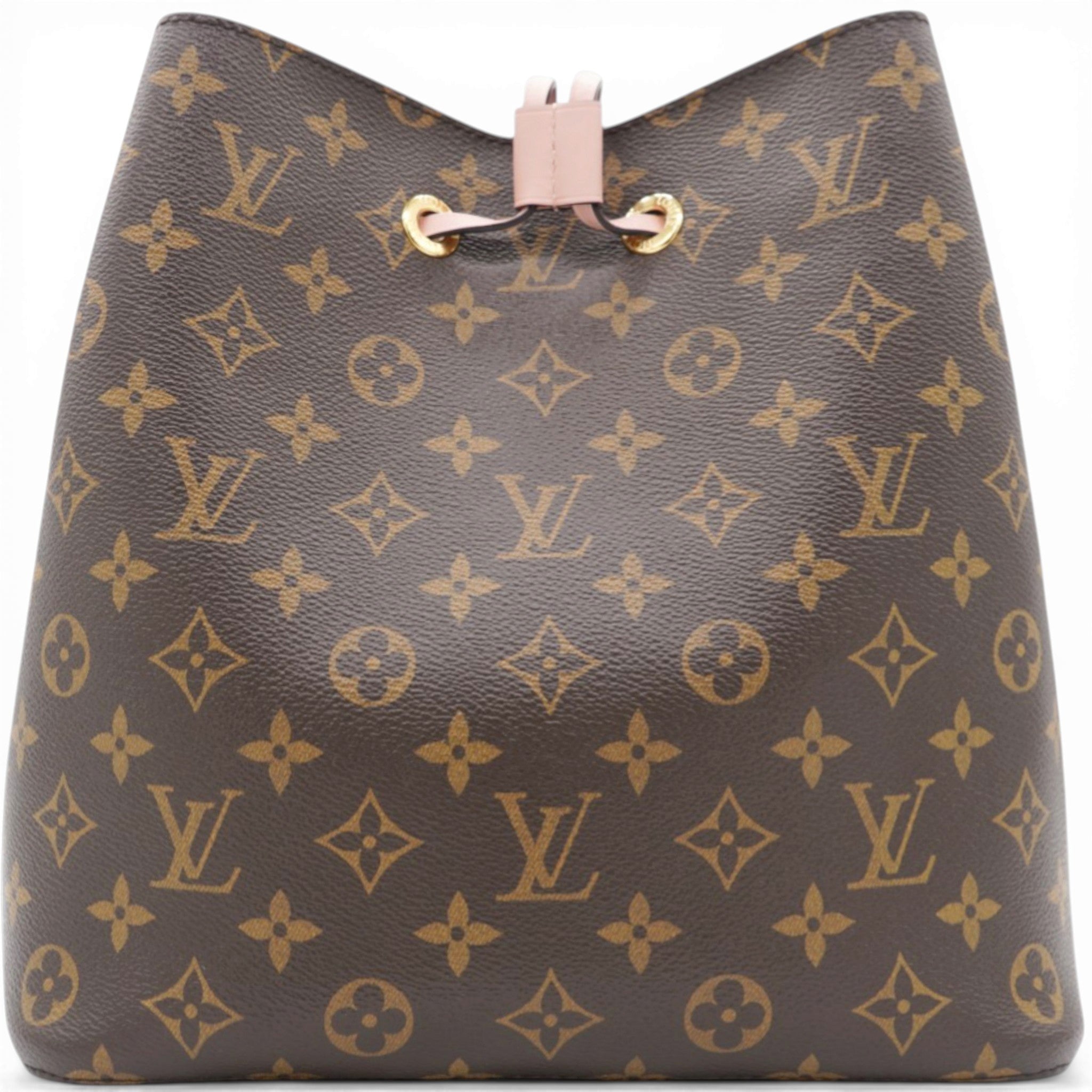 LOUIS VUITTON Monogram Neonoe MM Rose Poudre Brown 
