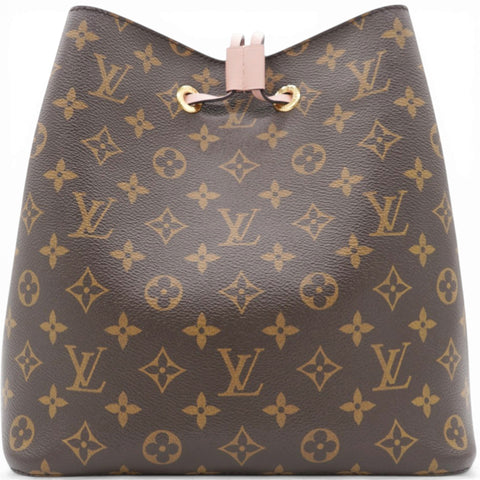 LOUIS VUITTON Monogram Neonoe MM Rose Poudre Brown 