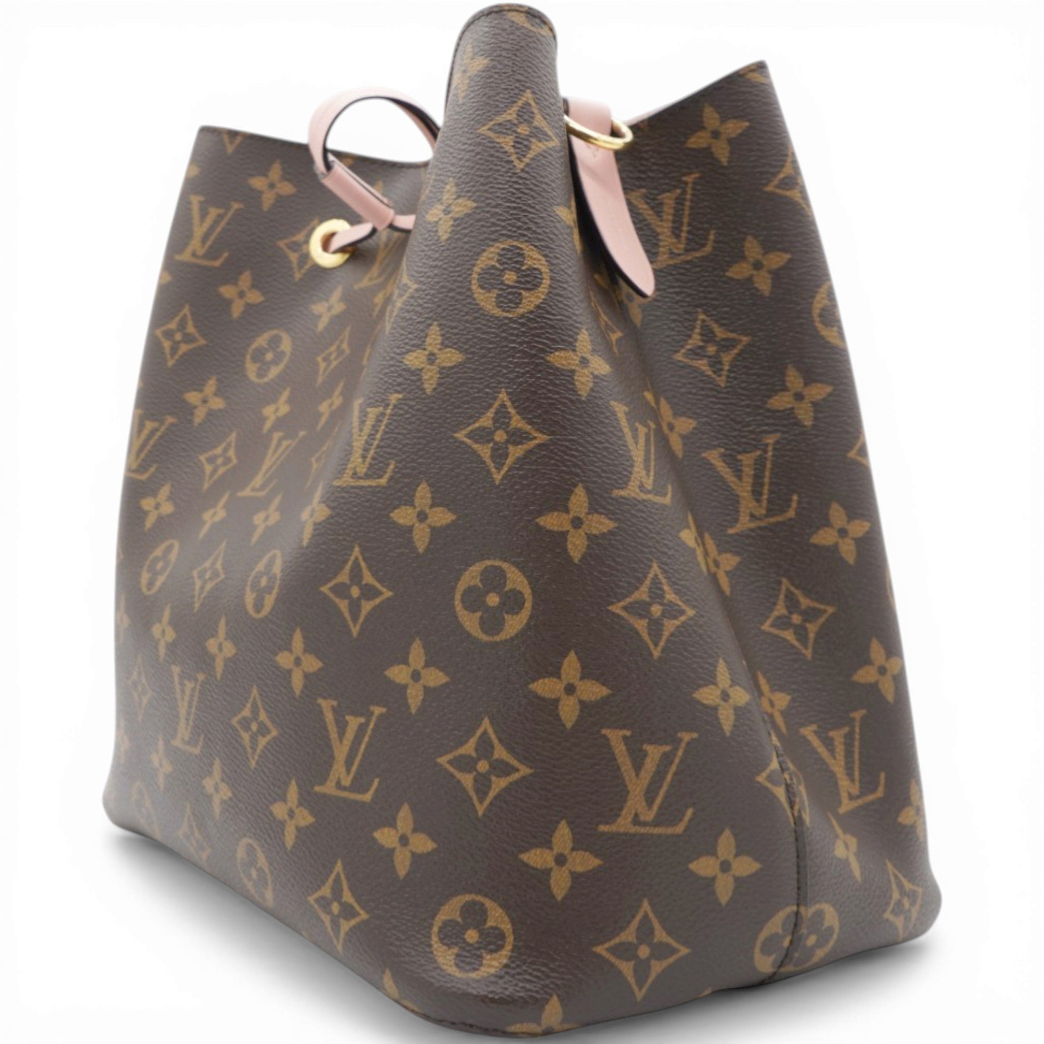 LOUIS VUITTON Monogram Neonoe MM Rose Poudre Brown 