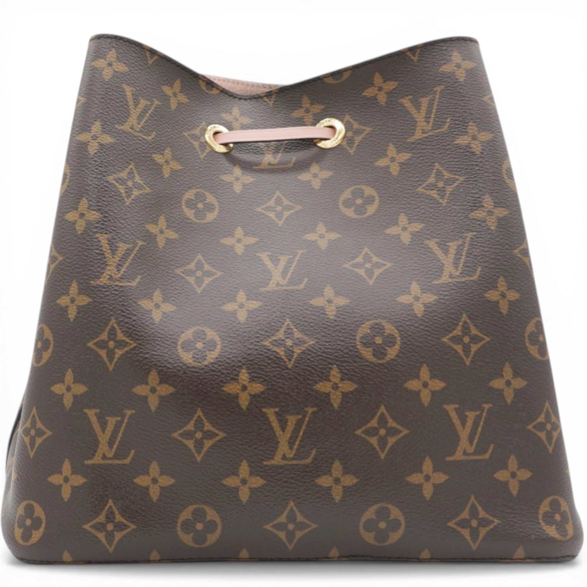 LOUIS VUITTON Monogram Neonoe MM Rose Poudre Brown 