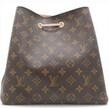 LOUIS VUITTON Monogram Neonoe MM Rose Poudre Brown 