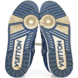 LOUIS VUITTON White Blue Denim Trainers Size37