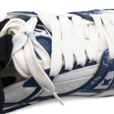 LOUIS VUITTON White Blue Denim Trainers Size37