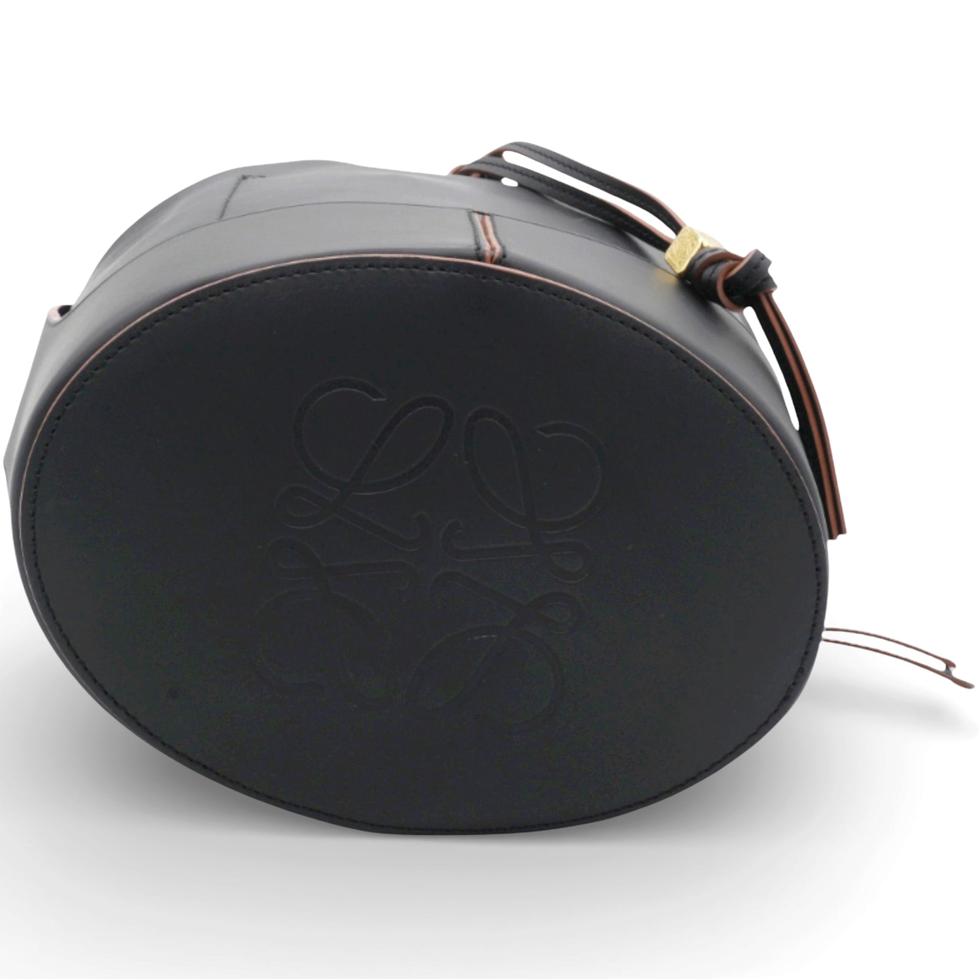 Loewe Anagram Balloon Leather Shoulder Bag Black