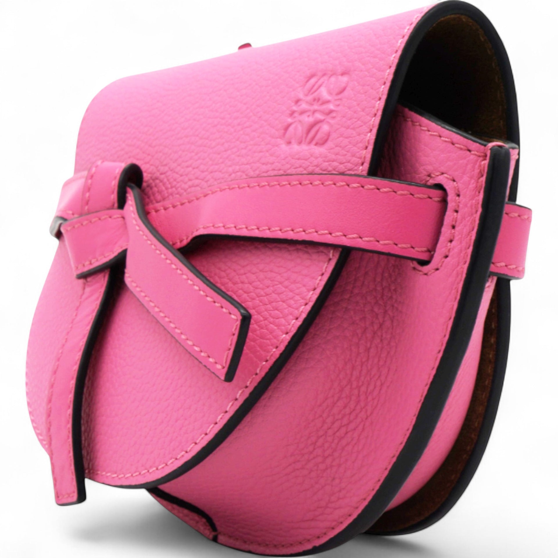 Loewe Grained Mini Gate Crossbody Bag Pink 