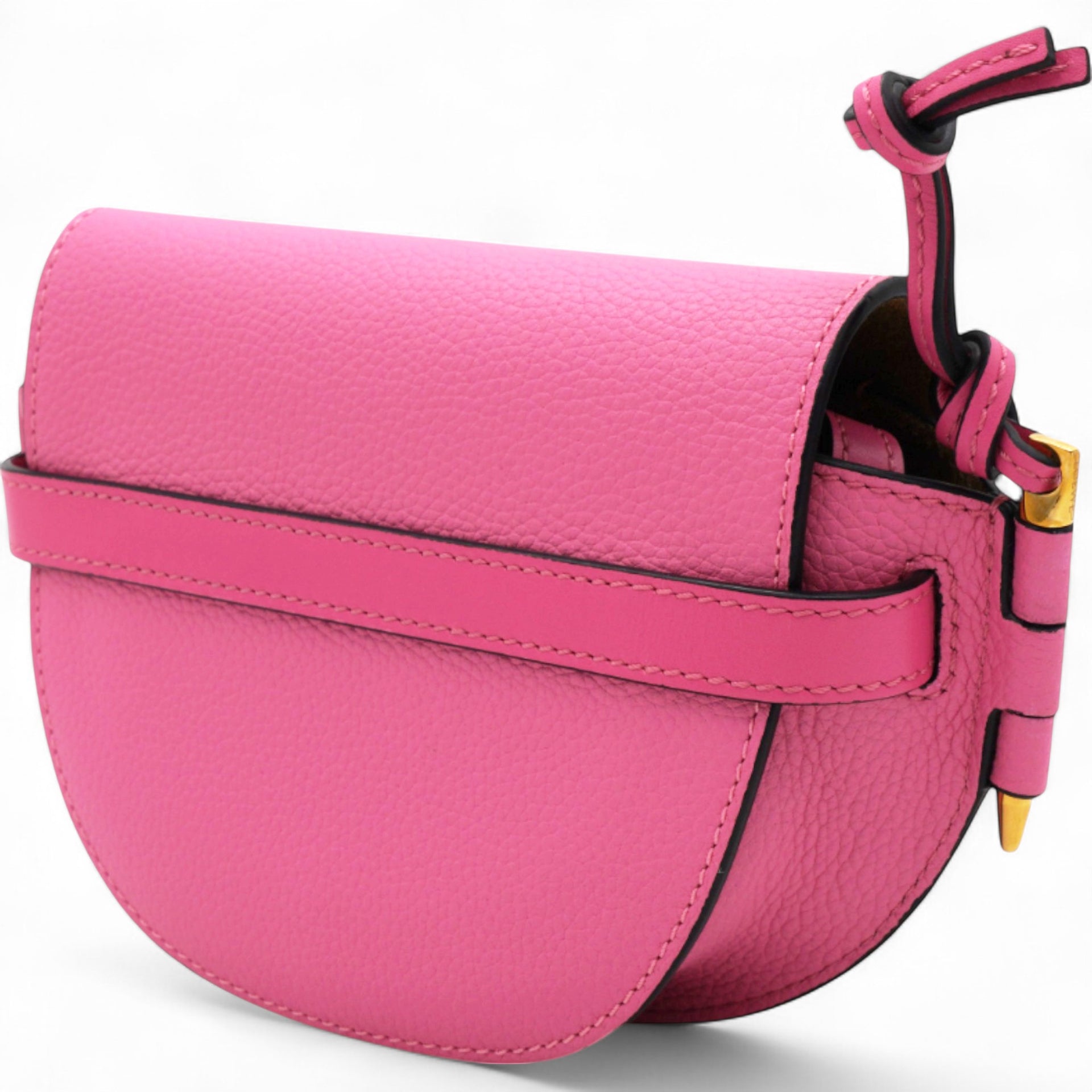 Loewe Grained Mini Gate Crossbody Bag Pink 