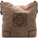 Loewe Handbag In Brown Suede 