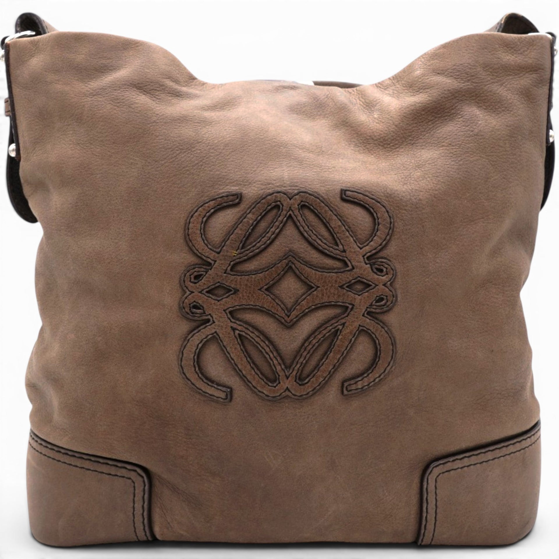 Loewe Handbag In Brown Suede 