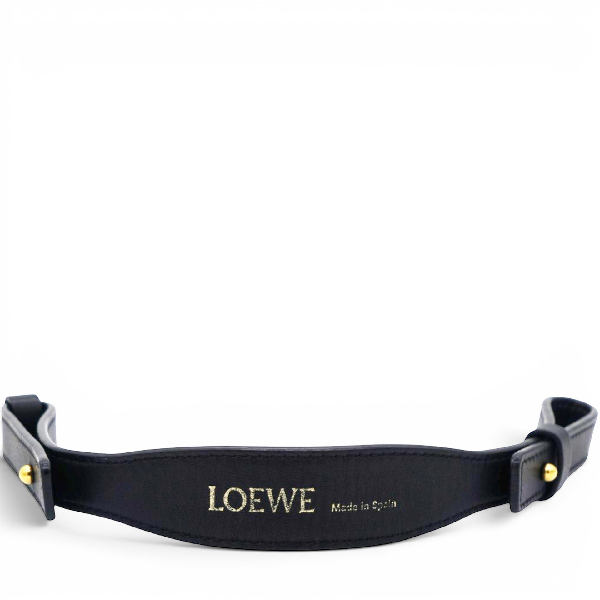 Loewe Leather Branded Short Strap Black
