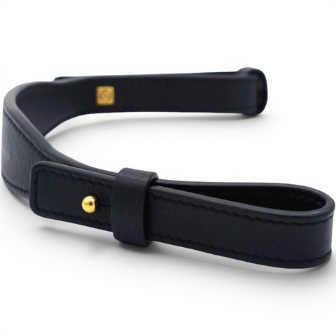 Loewe Leather Branded Short Strap Black 