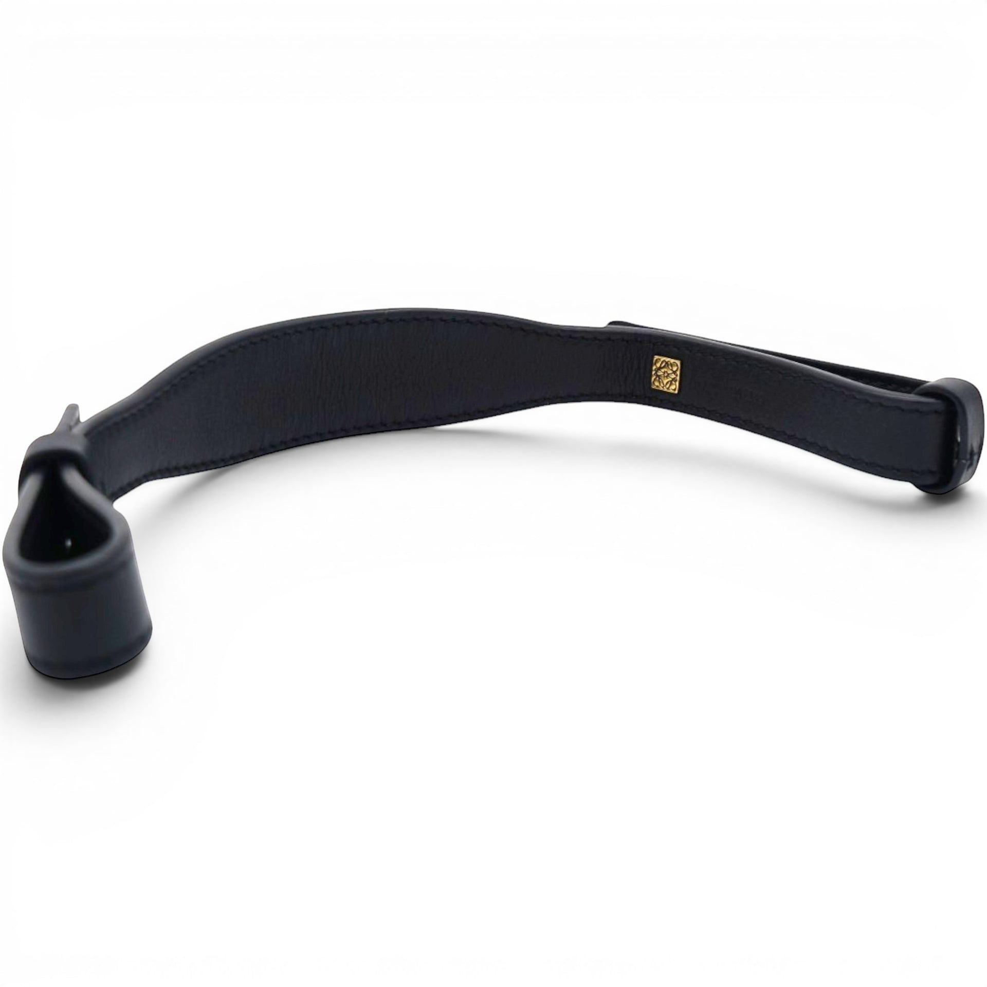 Loewe Leather Branded Short Strap Black 