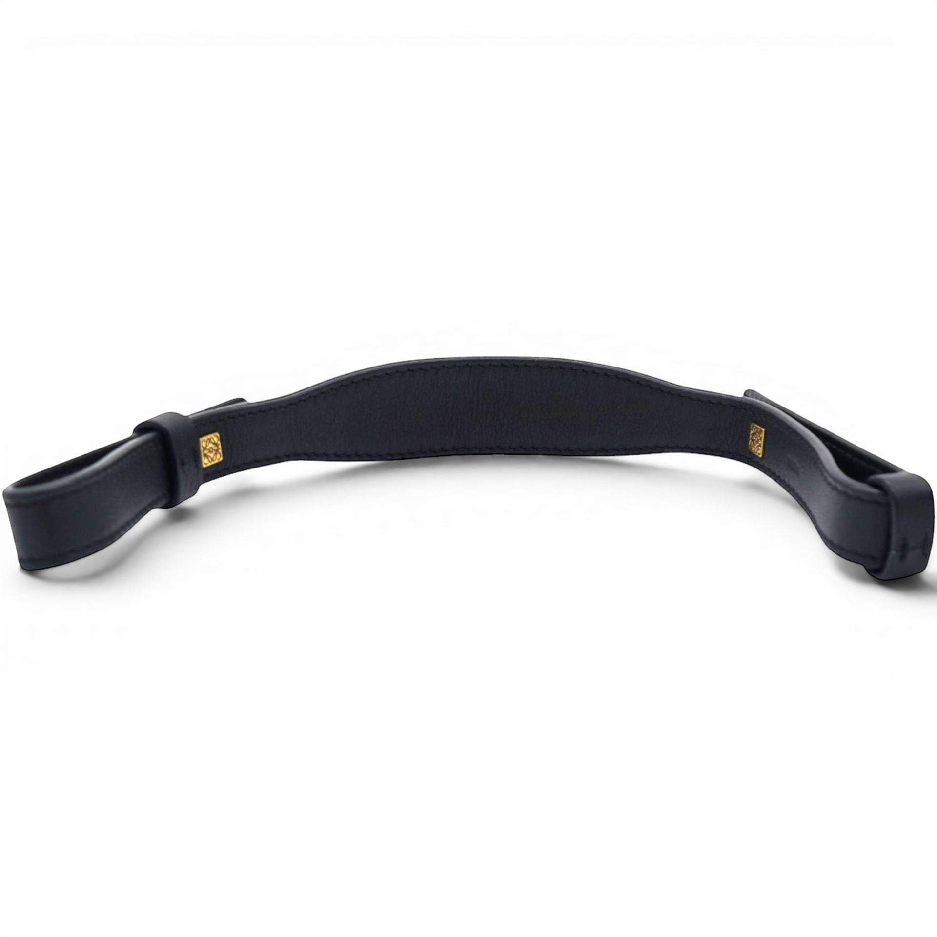Loewe Leather Branded Short Strap Black 