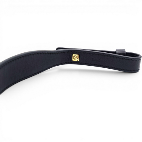 Loewe Leather Branded Short Strap Black 