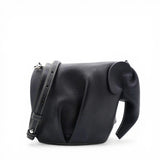 Loewe Leather Elephant Crossbody Bag Black 