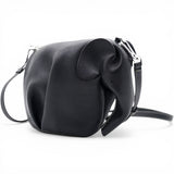 Loewe Leather Elephant Crossbody Bag Black 