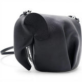 Loewe Leather Elephant Crossbody Bag Black 
