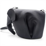 Loewe Leather Elephant Crossbody Bag Black 