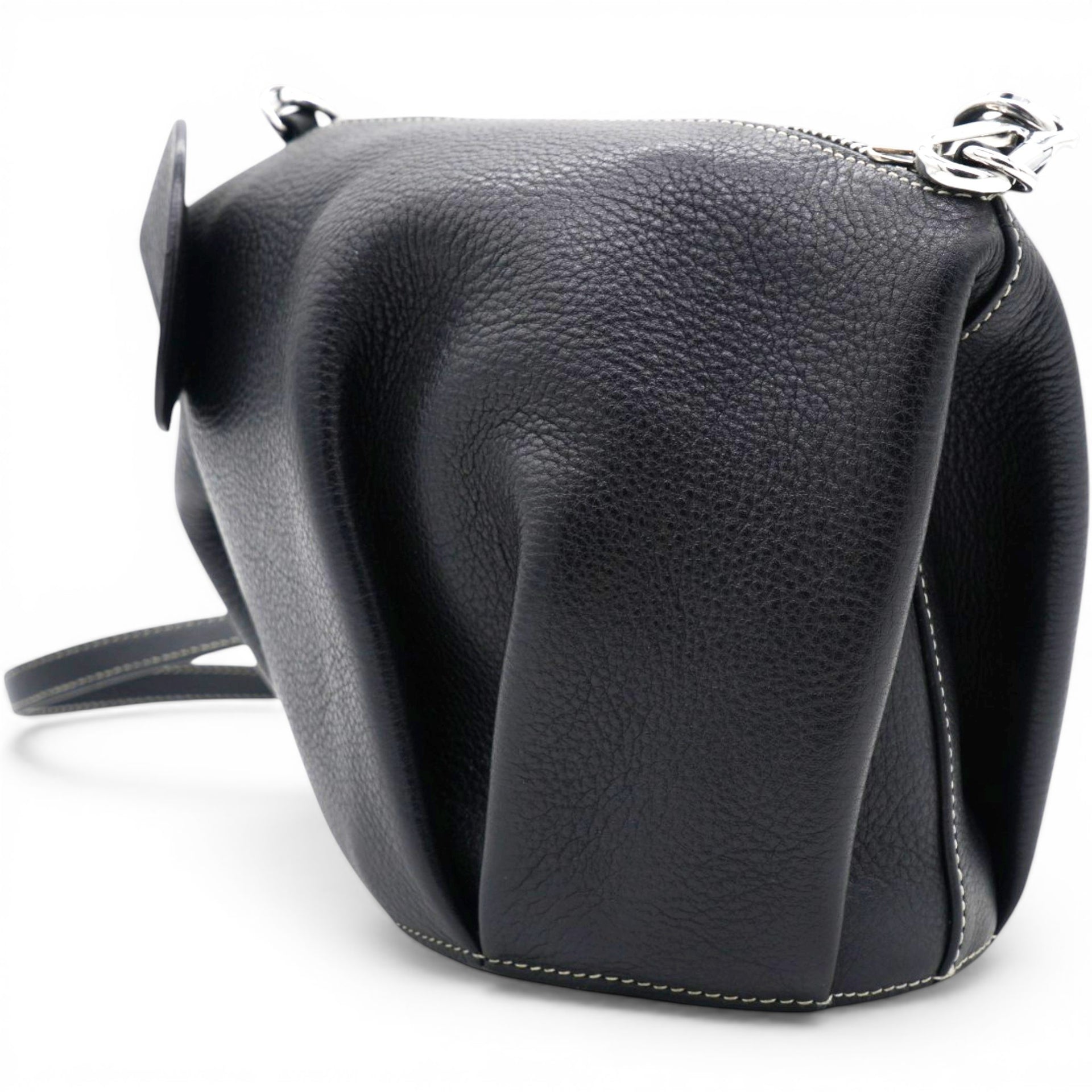 Loewe Leather Elephant Crossbody Bag Black 