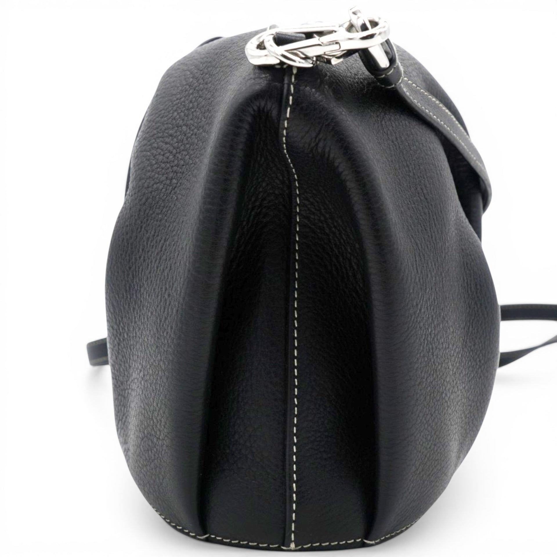 Loewe Leather Elephant Crossbody Bag Black 