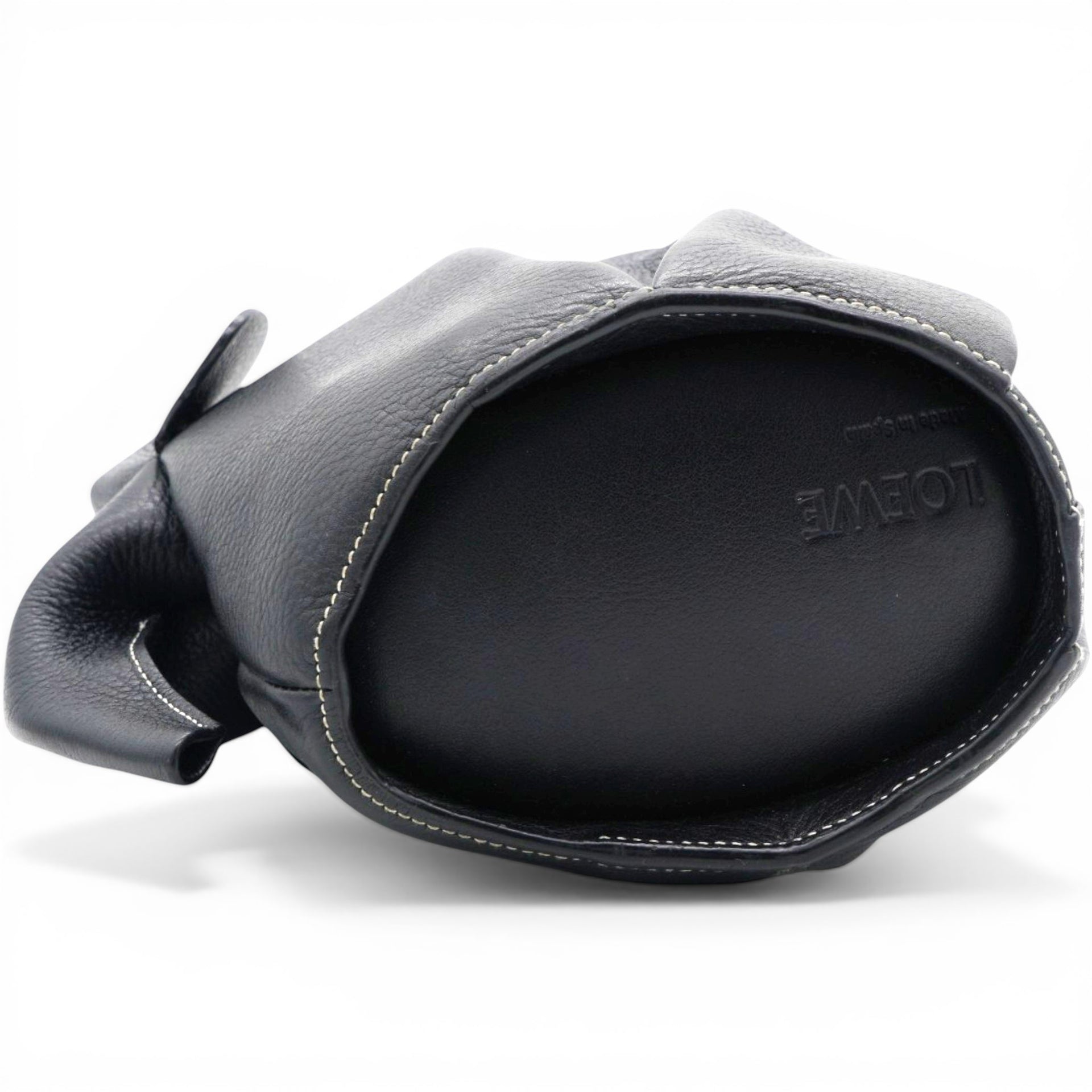 Loewe Leather Elephant Crossbody Bag Black 