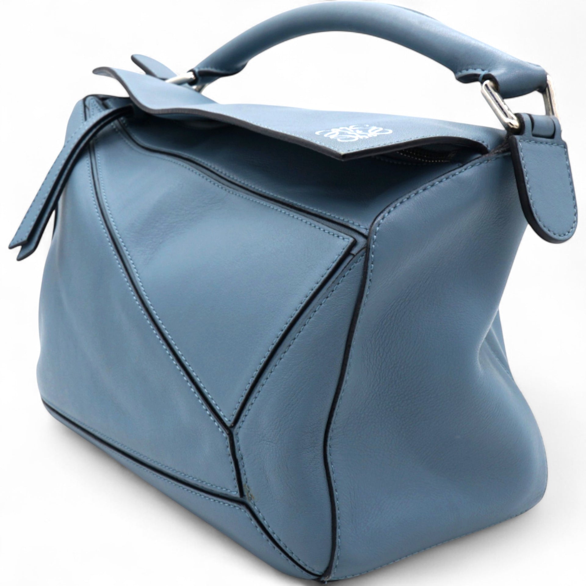 Loewe Medium Puzzle Bag Stone Blue 