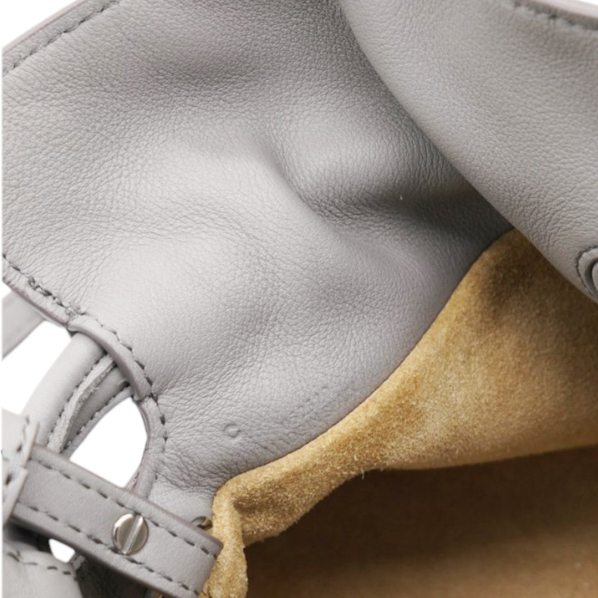 Loewe Mini Flamenco Knot Clutch Pearl Grey 