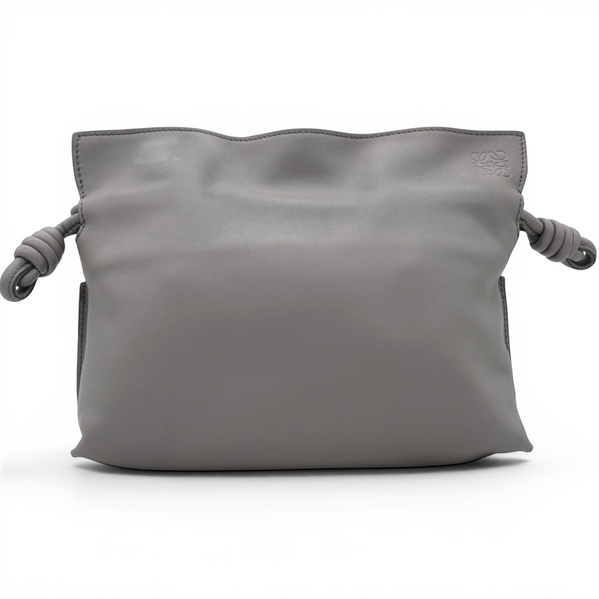 Loewe Mini Flamenco Knot Clutch Pearl Grey 