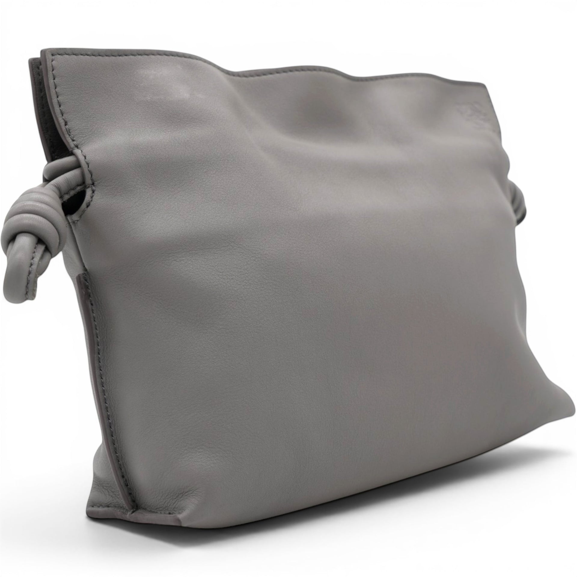 Loewe Mini Flamenco Knot Clutch Pearl Grey 