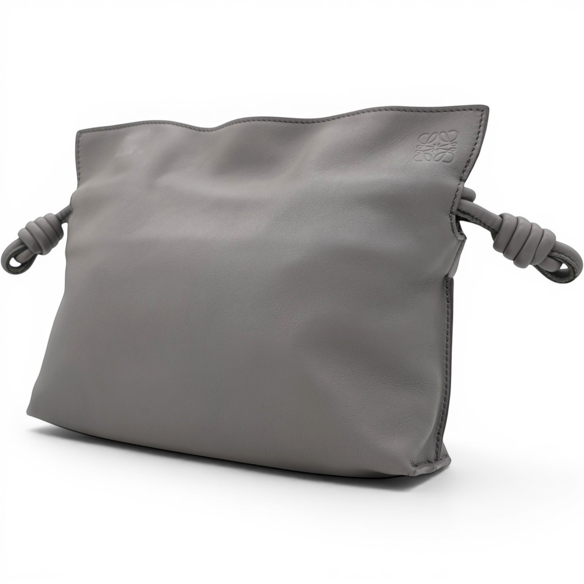 Loewe Mini Flamenco Knot Clutch Pearl Grey 