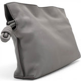 Loewe Mini Flamenco Knot Clutch Pearl Grey 