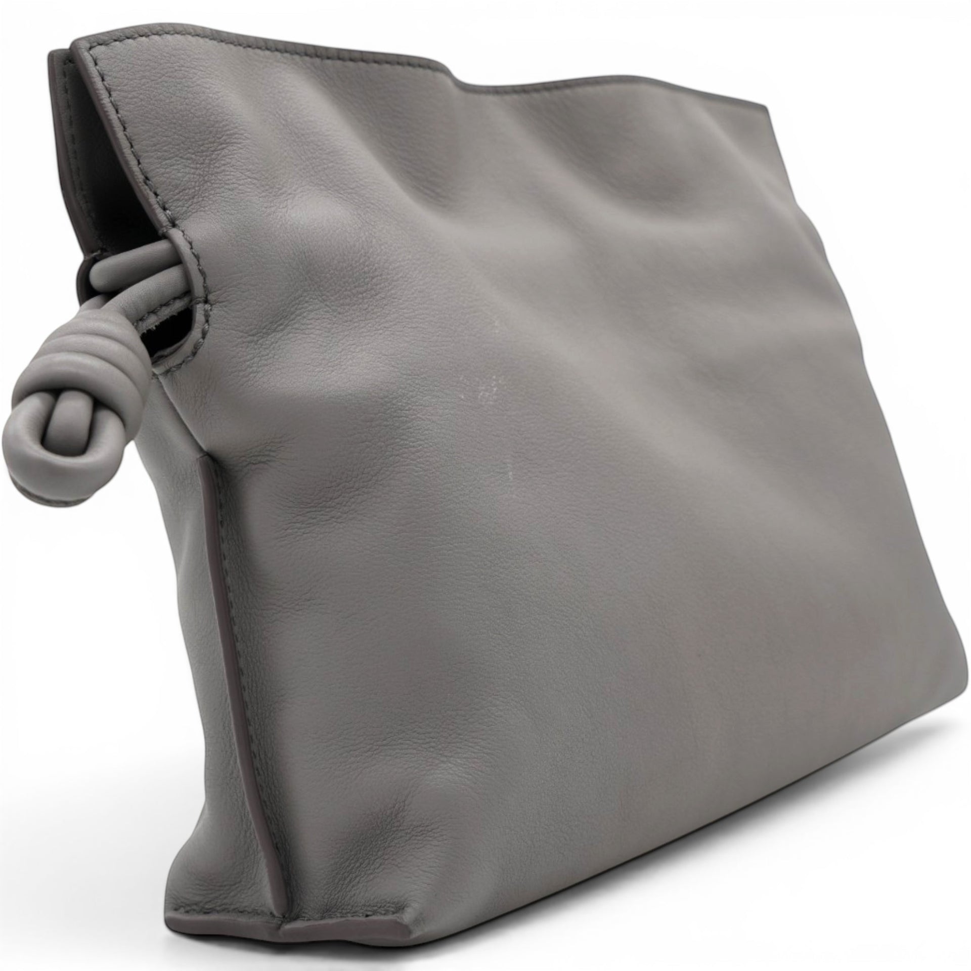 Loewe Mini Flamenco Knot Clutch Pearl Grey 